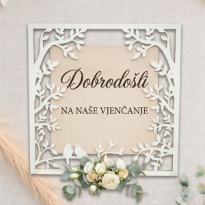 Drvena dekoracija dobrodošlice