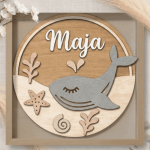 Drveni 3D okvir s personaliziranim motivom