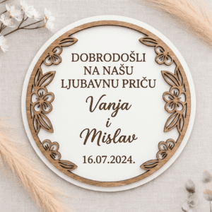 Drvena dekoracija dobrodošlice